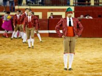 The Portuguese bullight consists of two acts.  The first involves a horse rider dressed in 18th century costume dominating the bull with his horsemanship, the second act involves the Forcados.  The forcados are all volunteers who join teams across the country with the hope of making the perfect 'pega' (the grab) in the bullfighting arena.  Dressed in traditional field clothing, each team is made up of 8 forcados, of which one will be chosen during the bullfight to attempt at grabbing the charging bull by the horns.  Once engaged, the rest of the team will jump on the bull in an attempt to control the animal.  Unlink the bullfights in Spain, the bull is not killed in the ring and each bullfight always end with the forcados taking on the bull.   PETER PEREIRA
